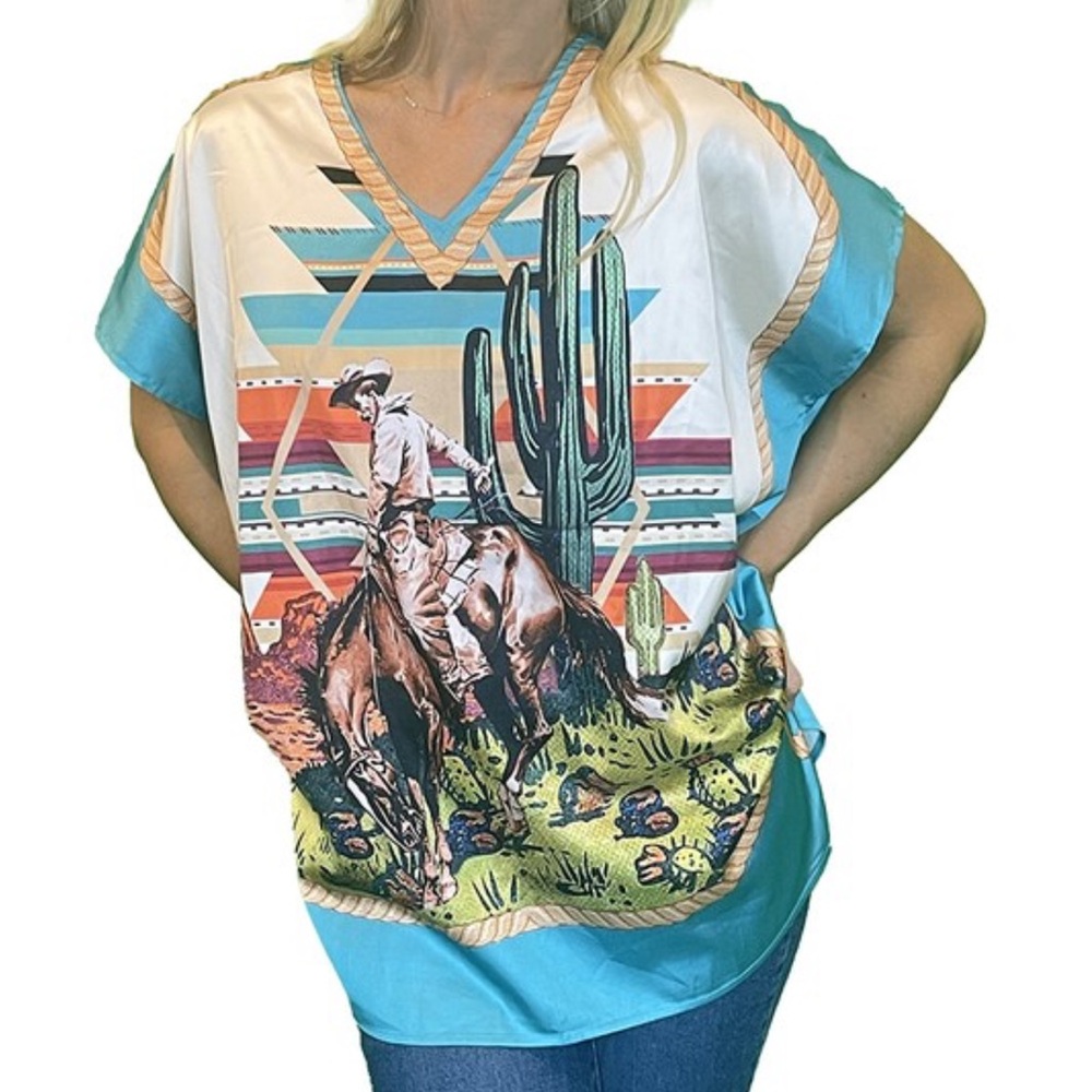 Bucking Poncho Top- Oversized